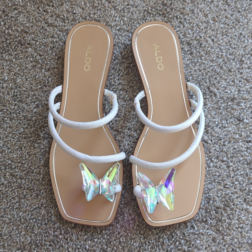 Aldo Garberia Butterfly Silver Sandal